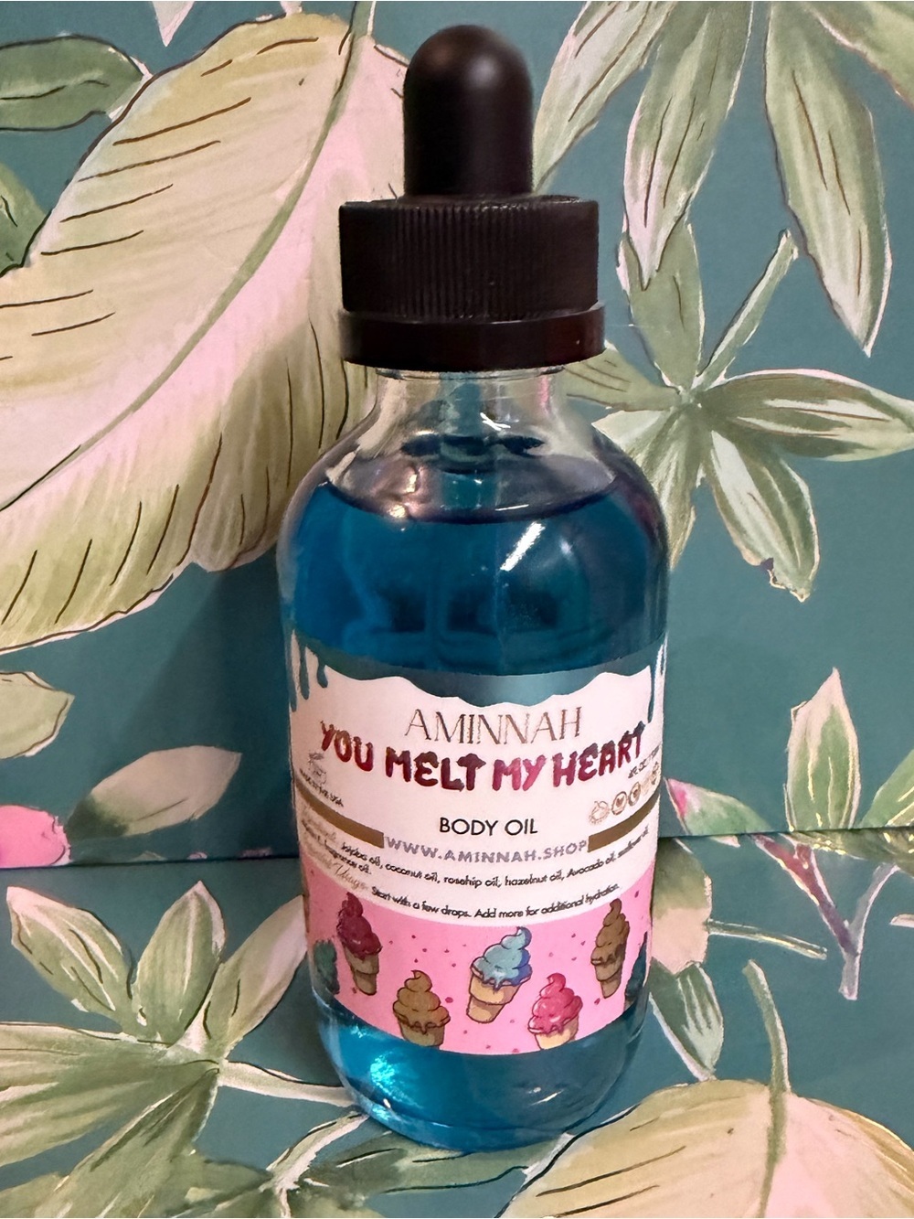 Aminnah You Melt My Heart Body Oil Mango Passionfruit 4 oz Handmade